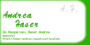 andrea haser business card